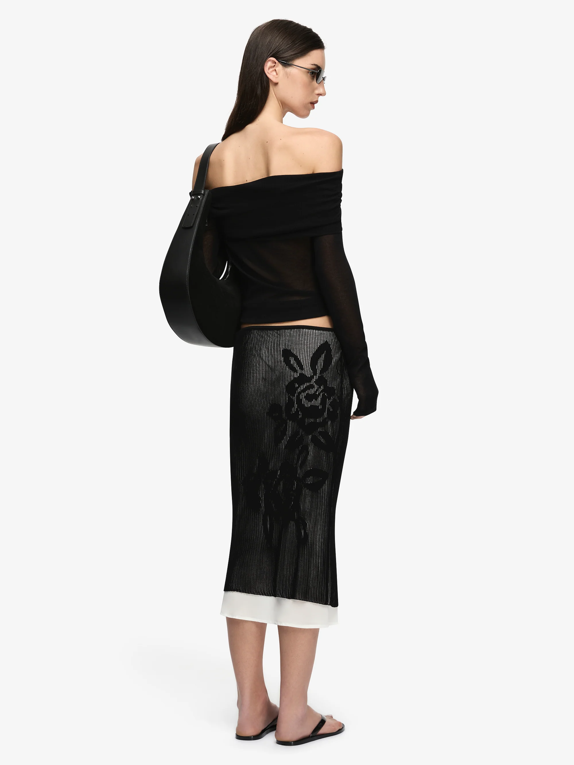 BIANCE LONG SLEEVE TOP - BLACK - Image 3