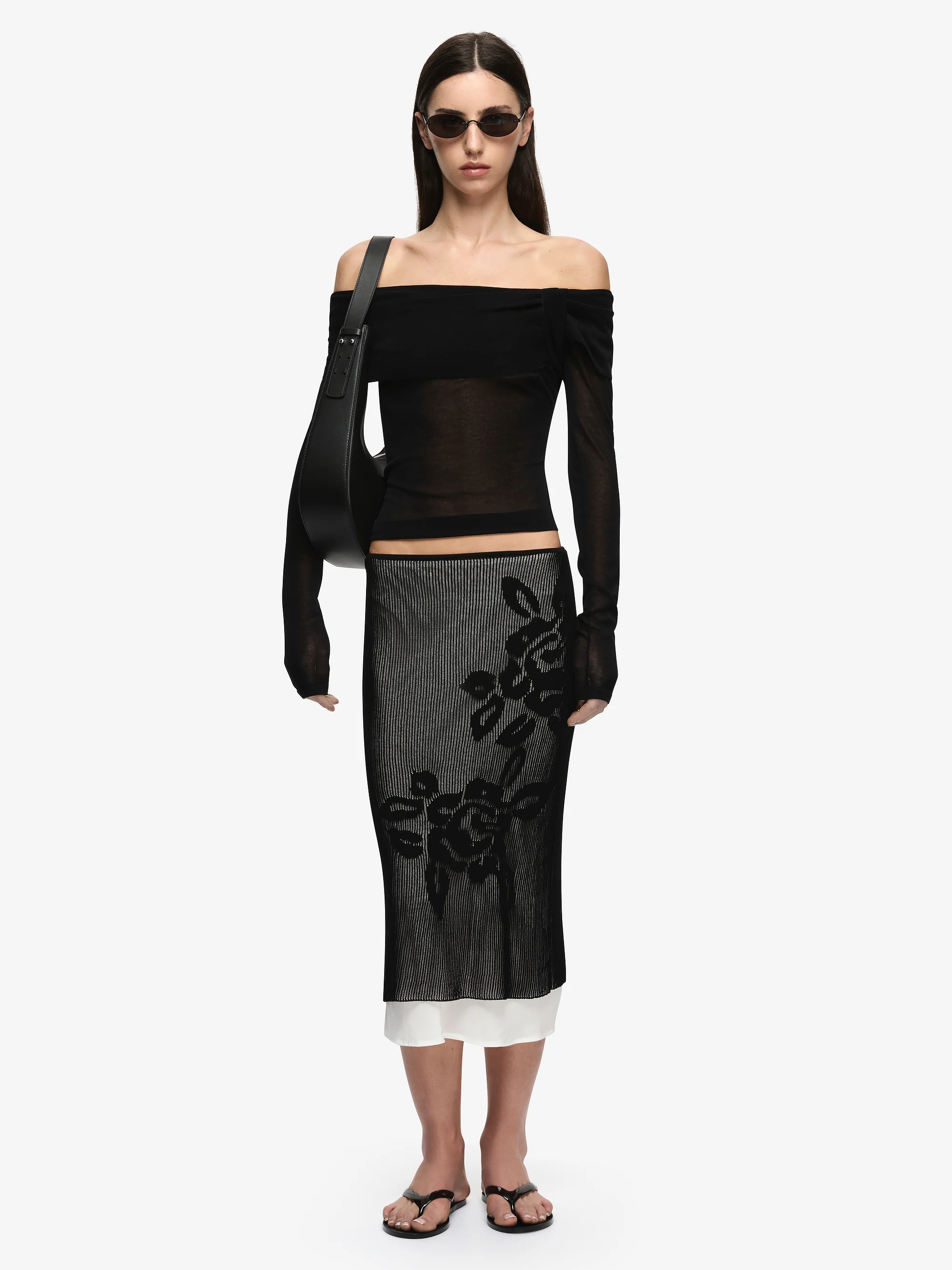 BIANCE LONG SLEEVE TOP - BLACK - Image 4