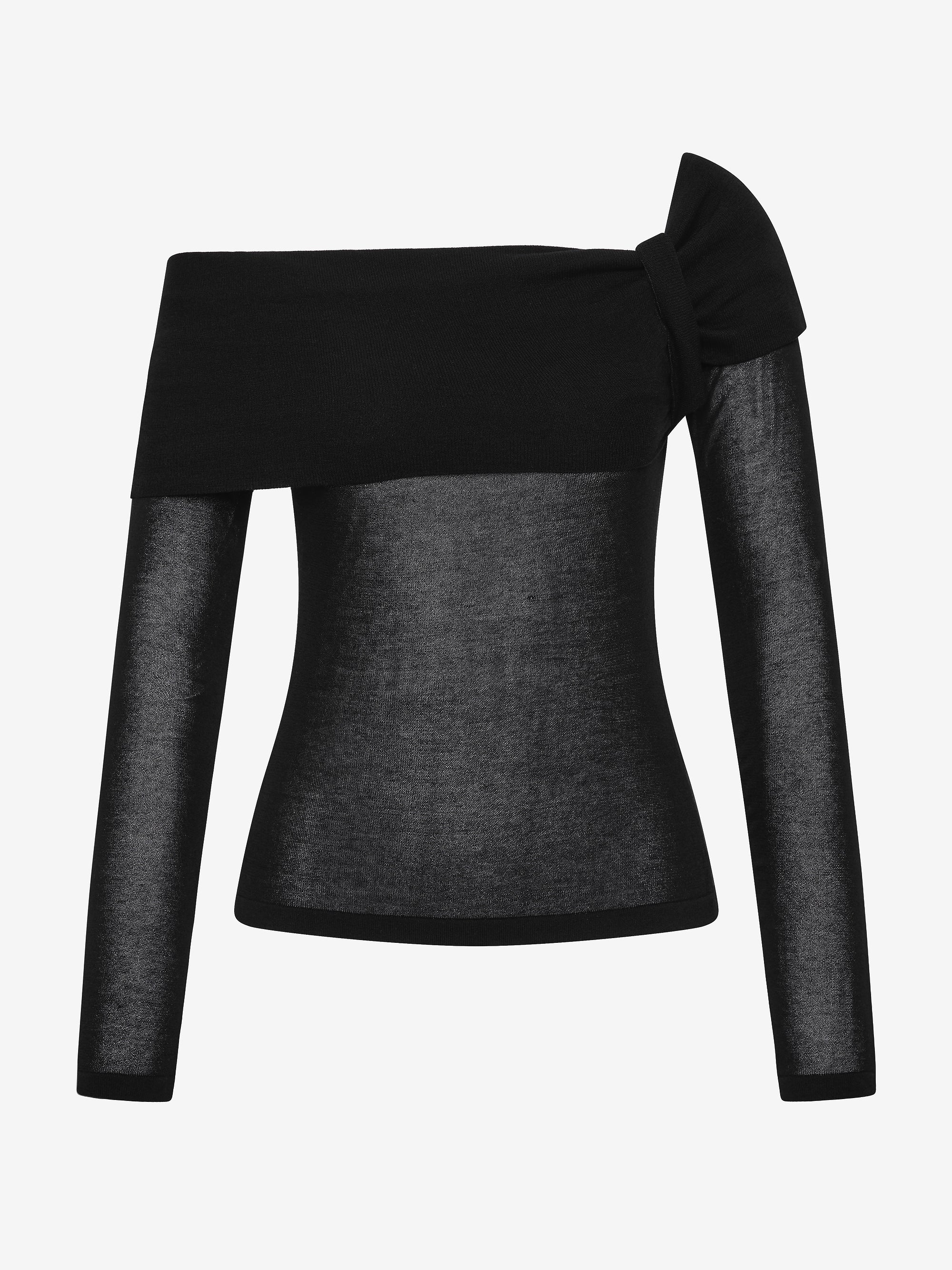 BIANCE LONG SLEEVE TOP - BLACK - Image 5