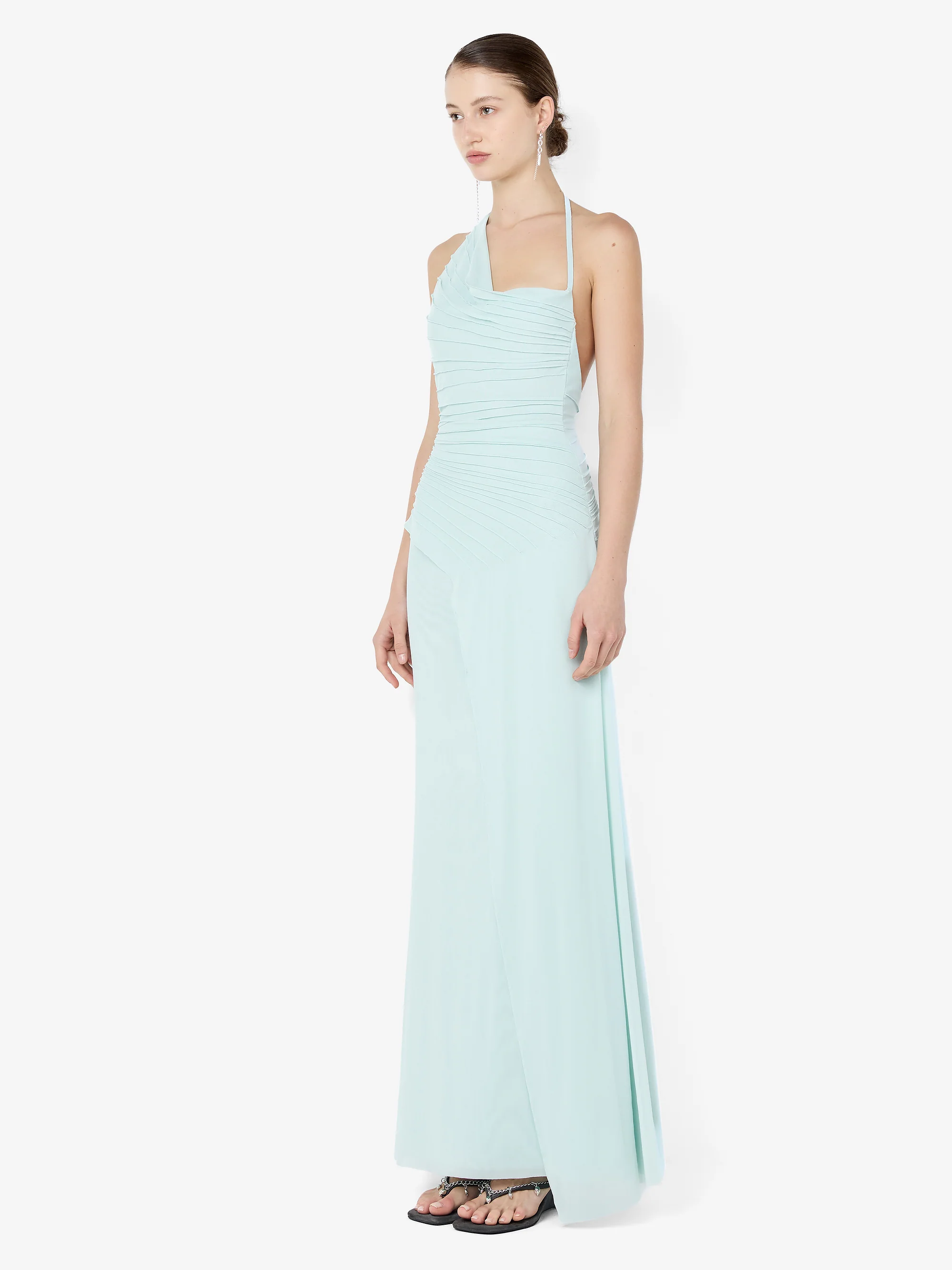BRENNA PINTUCK MAXI DRESS - SPEARMINT - Image 2