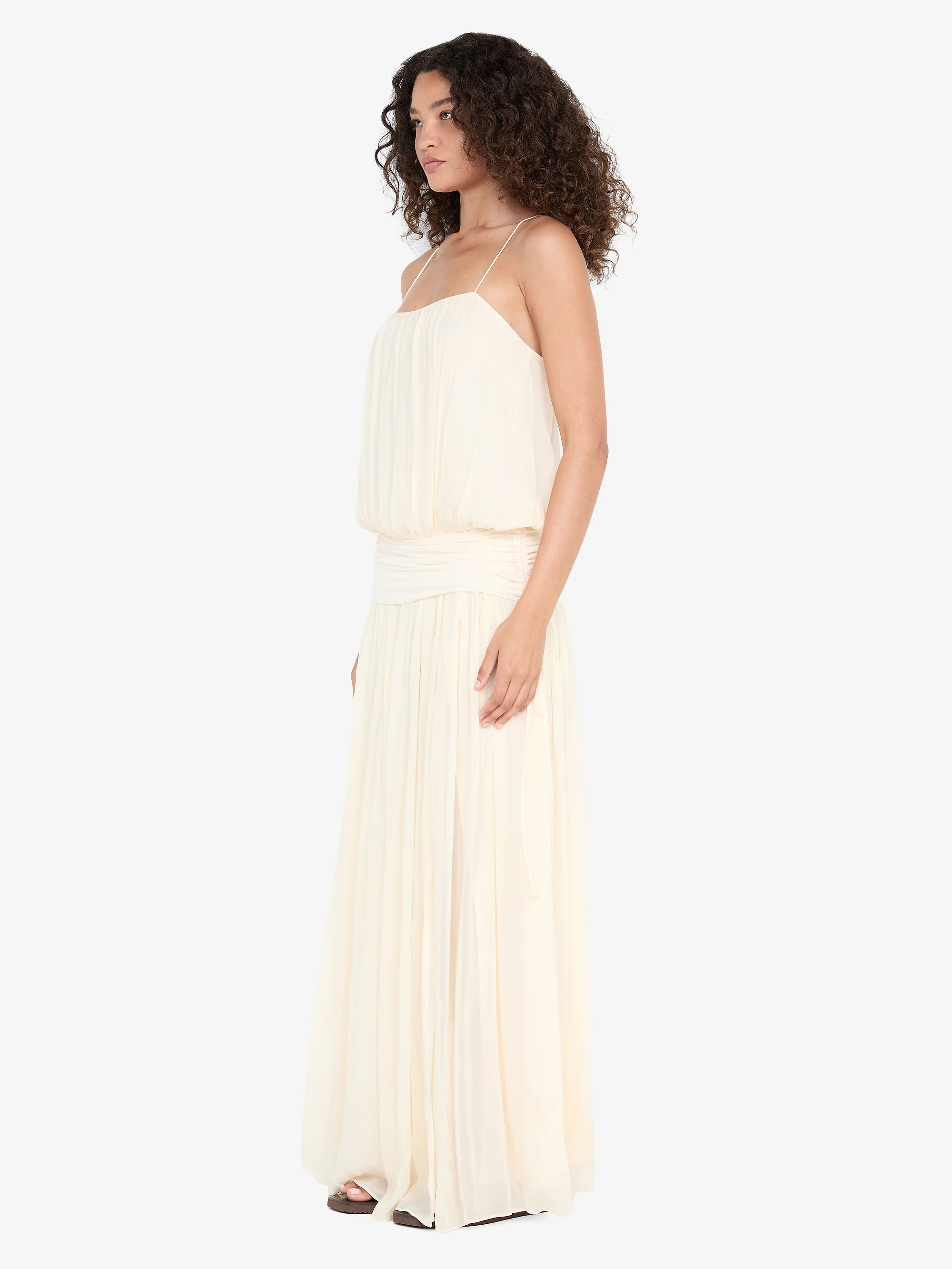 CAMILLE BLOUSON DRESS - BUTTERCREAM - Image 2