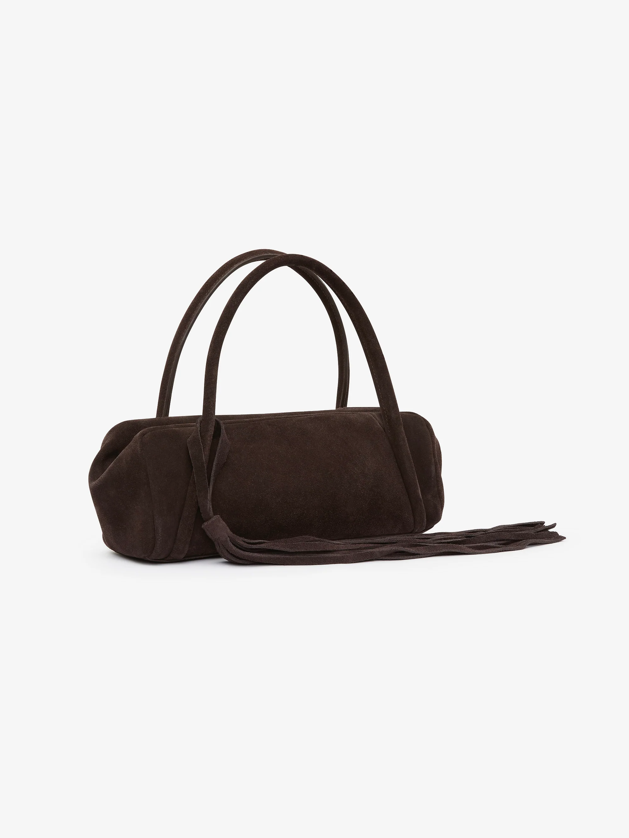 DEVIN BAGUETTE BAG - CHOC SUEDE - Image 3