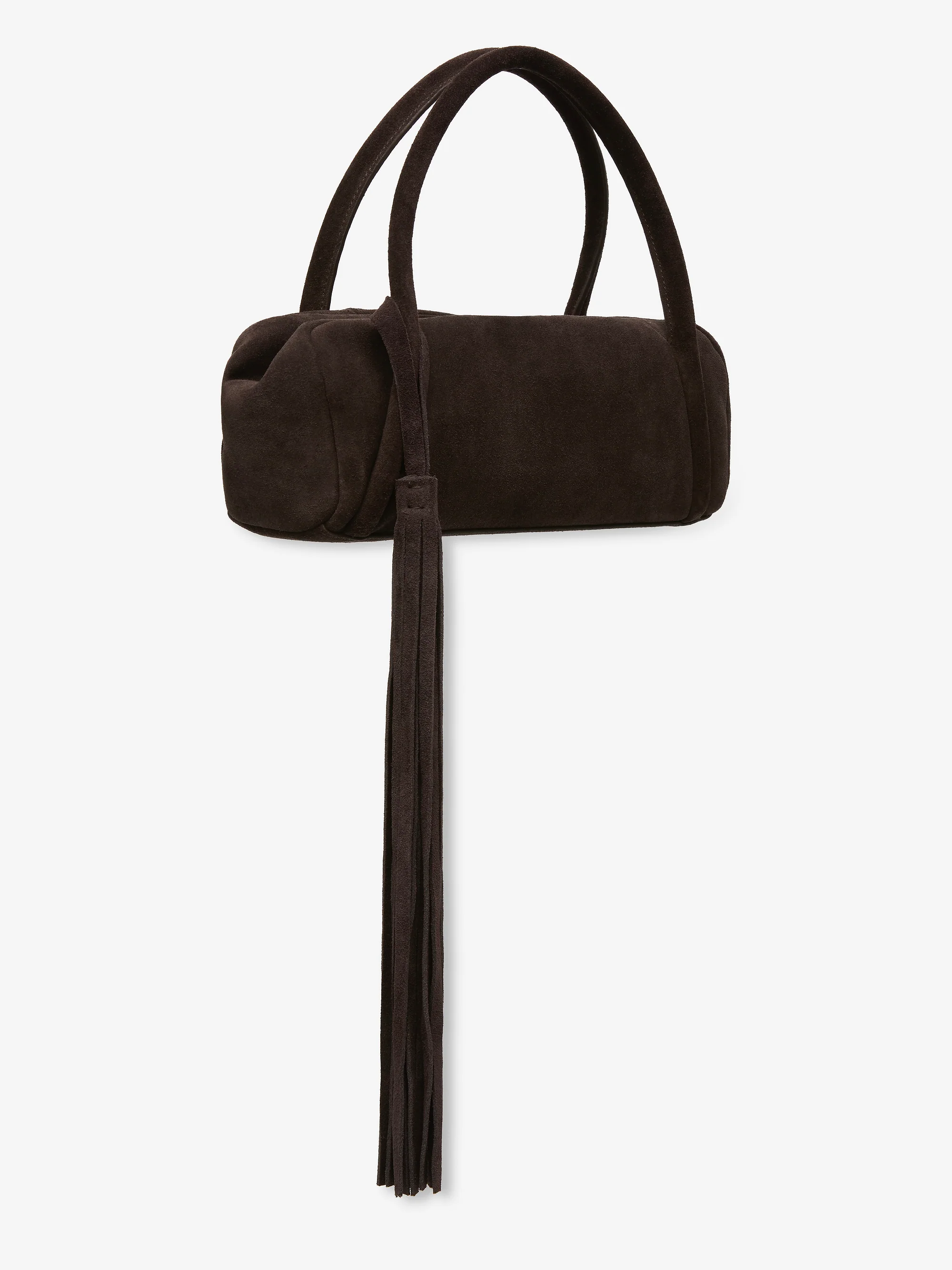 DEVIN BAGUETTE BAG - CHOC SUEDE - Image 4