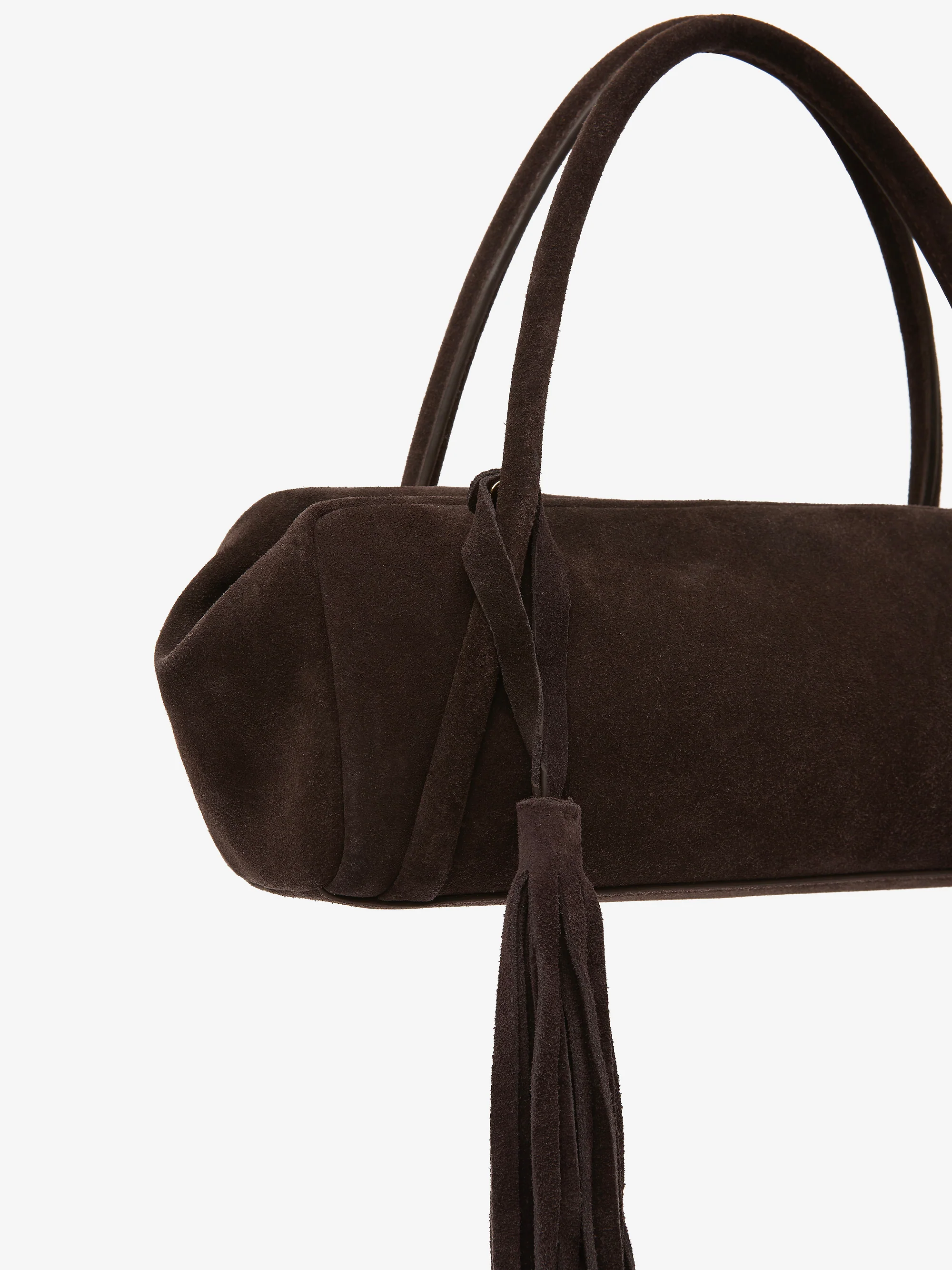 DEVIN BAGUETTE BAG - CHOC SUEDE - Image 6