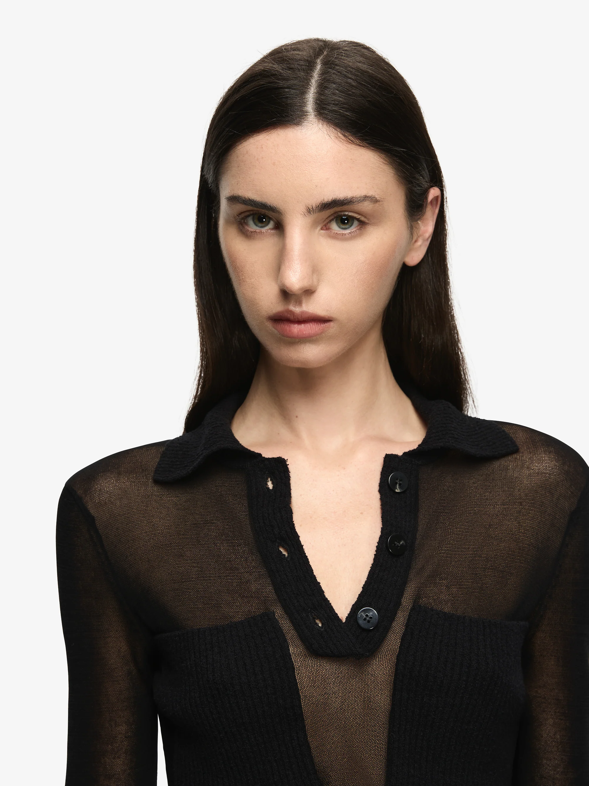 ELKE LONG SLEEVE TOP - BLACK - Image 2