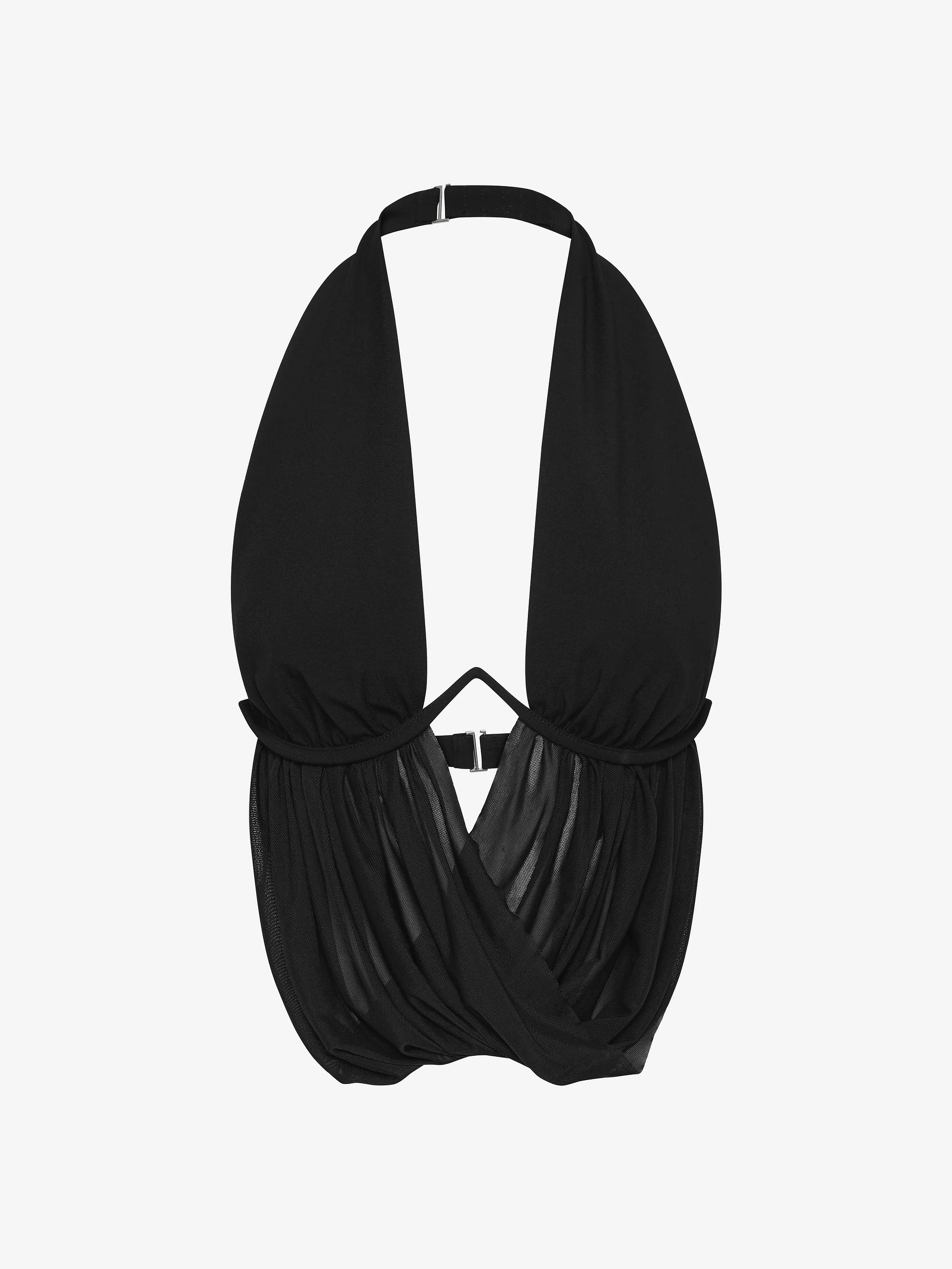 HENLEY DRAPE TOP - BLACK - Image 5