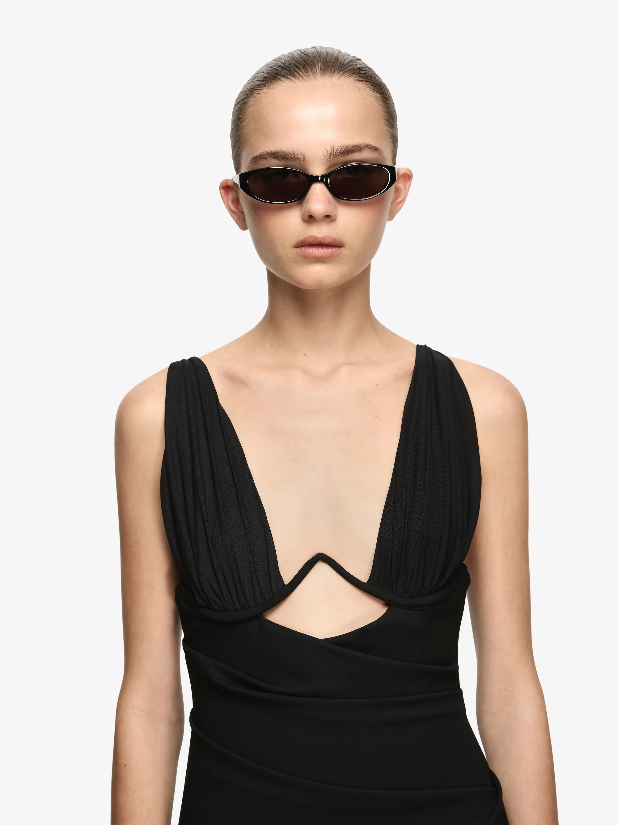 HENLEY MINI DRESS - BLACK - Image 4