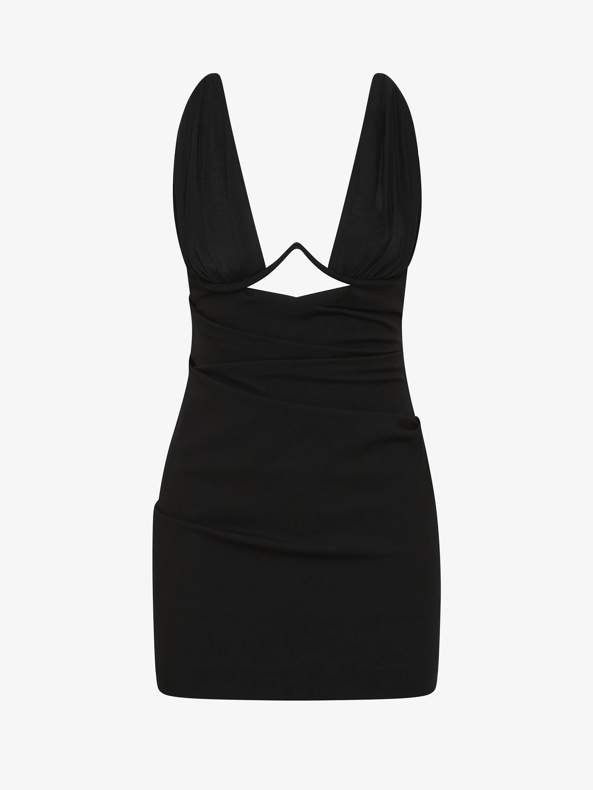 HENLEY MINI DRESS - BLACK - Image 6