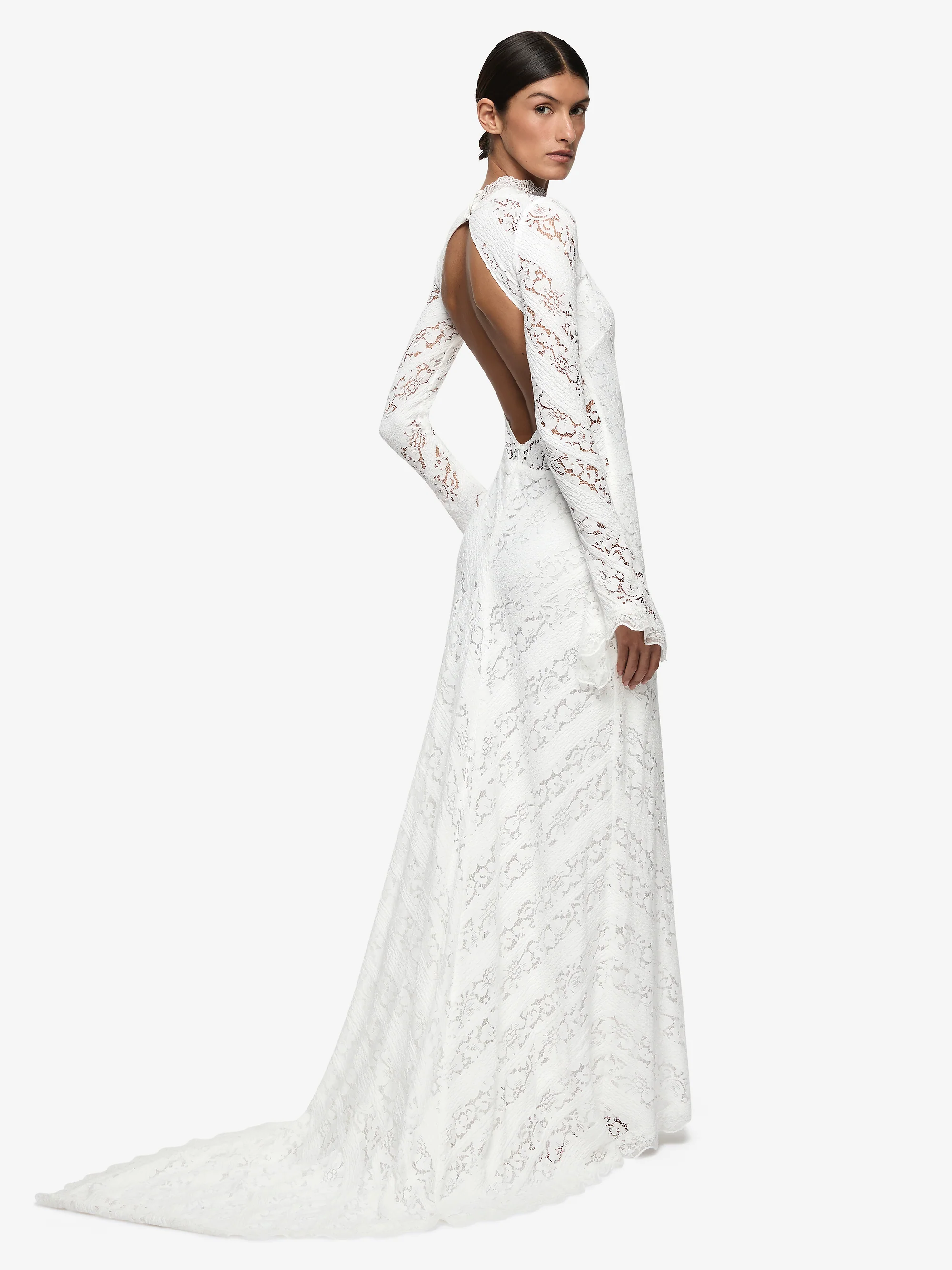 HENRIETTA LONG SLEEVE GOWN - WHITE - Image 2