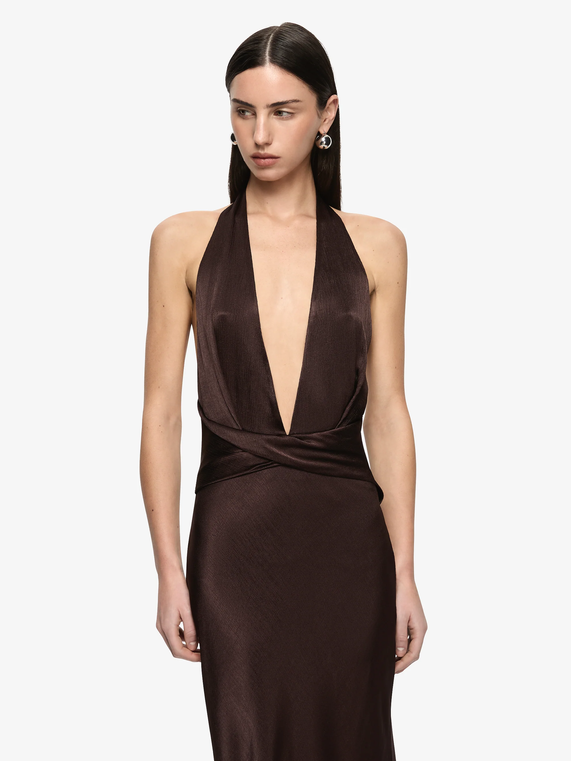 IRINA MAXI DRESS - DARK CHOCOLATE - Image 3