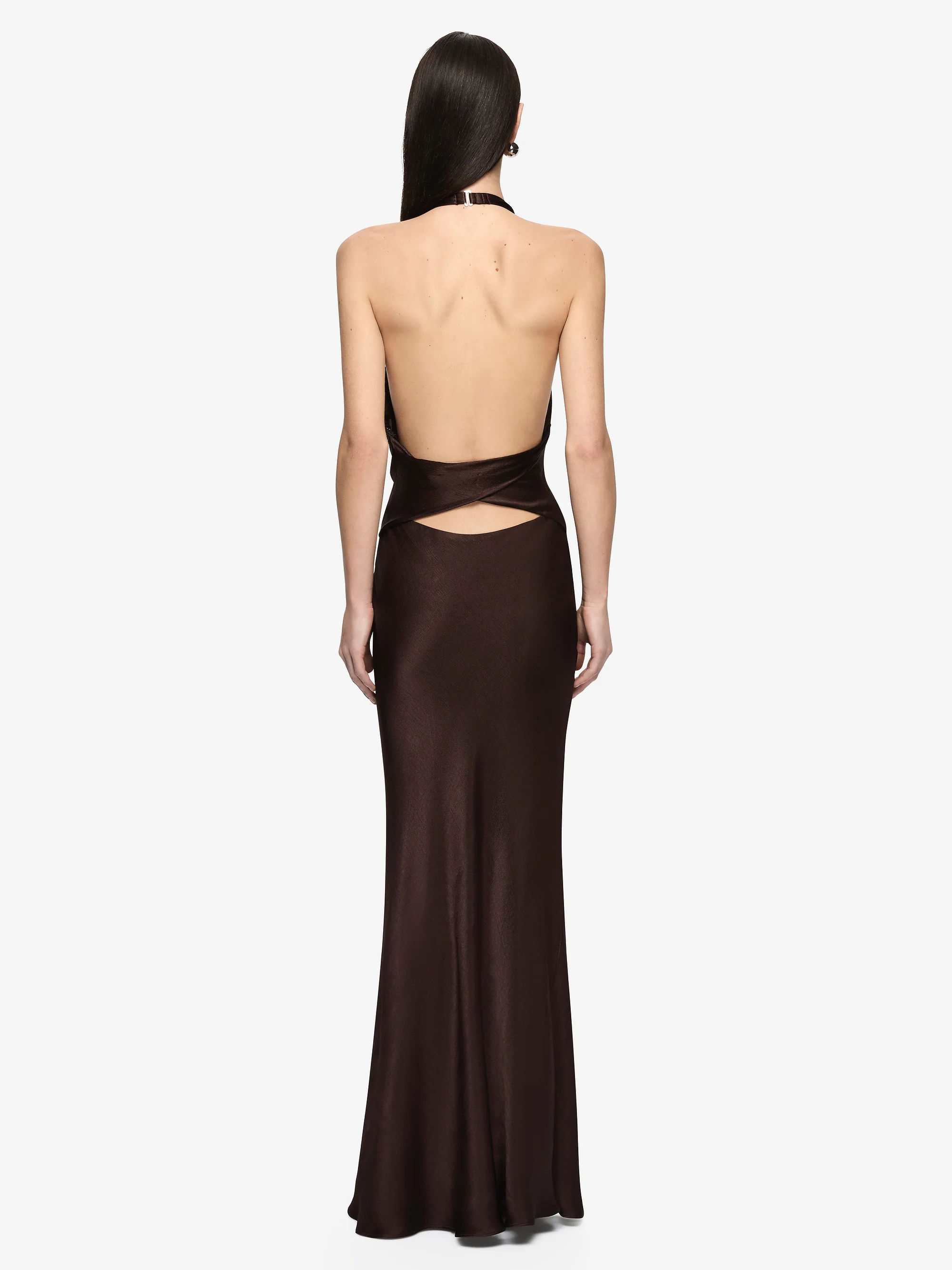 IRINA MAXI DRESS - DARK CHOCOLATE - Image 4