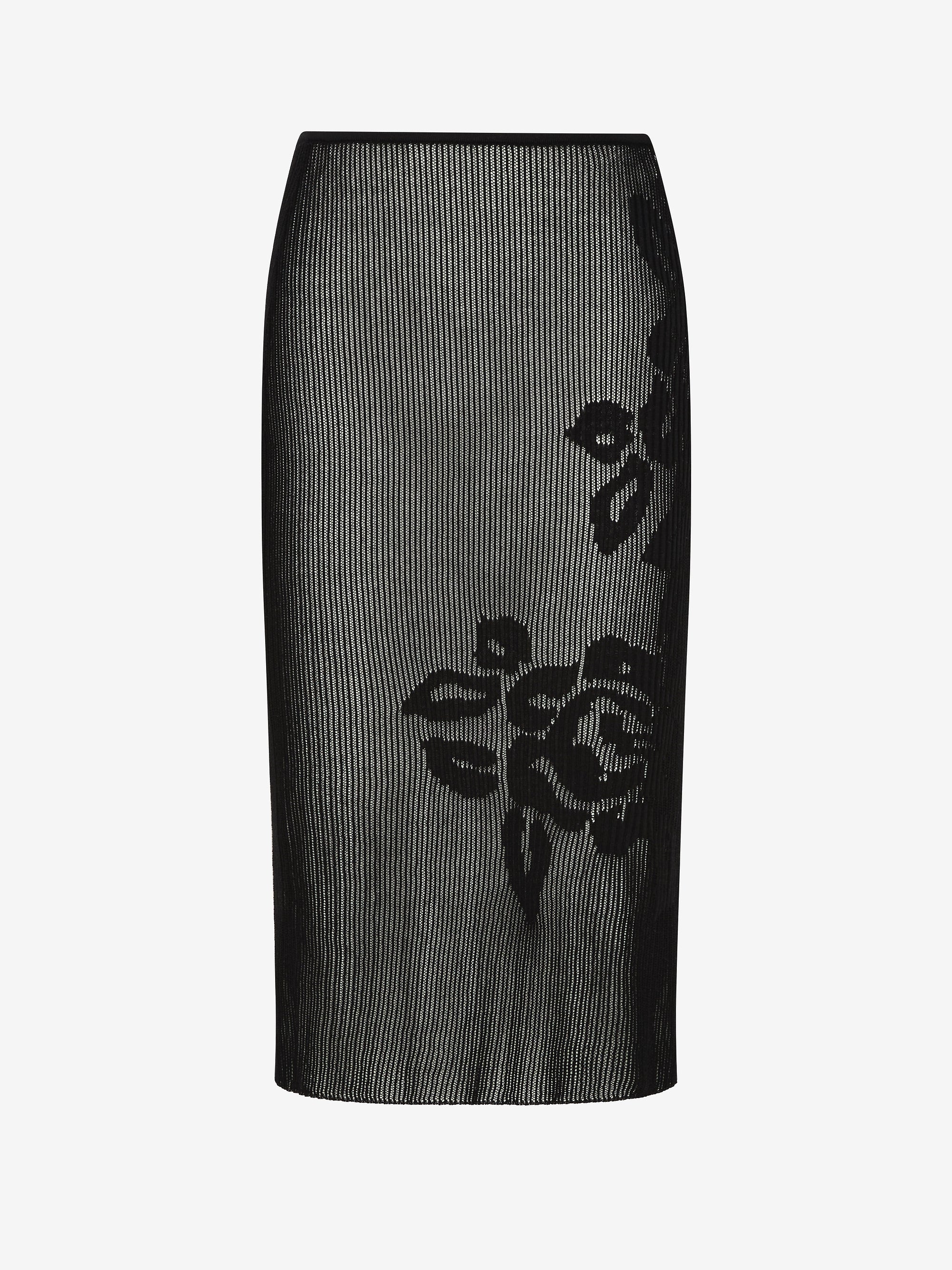 KORALI MIDI SKIRT - BLACK/IVORY - Image 6