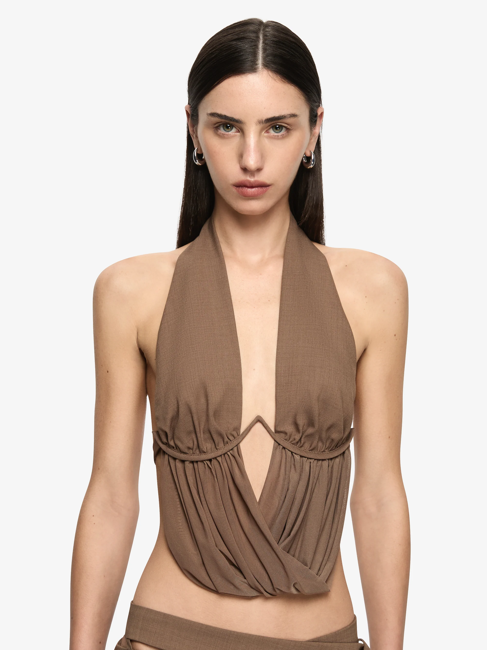 MIKA DRAPE TOP - TAUPE - Image 3