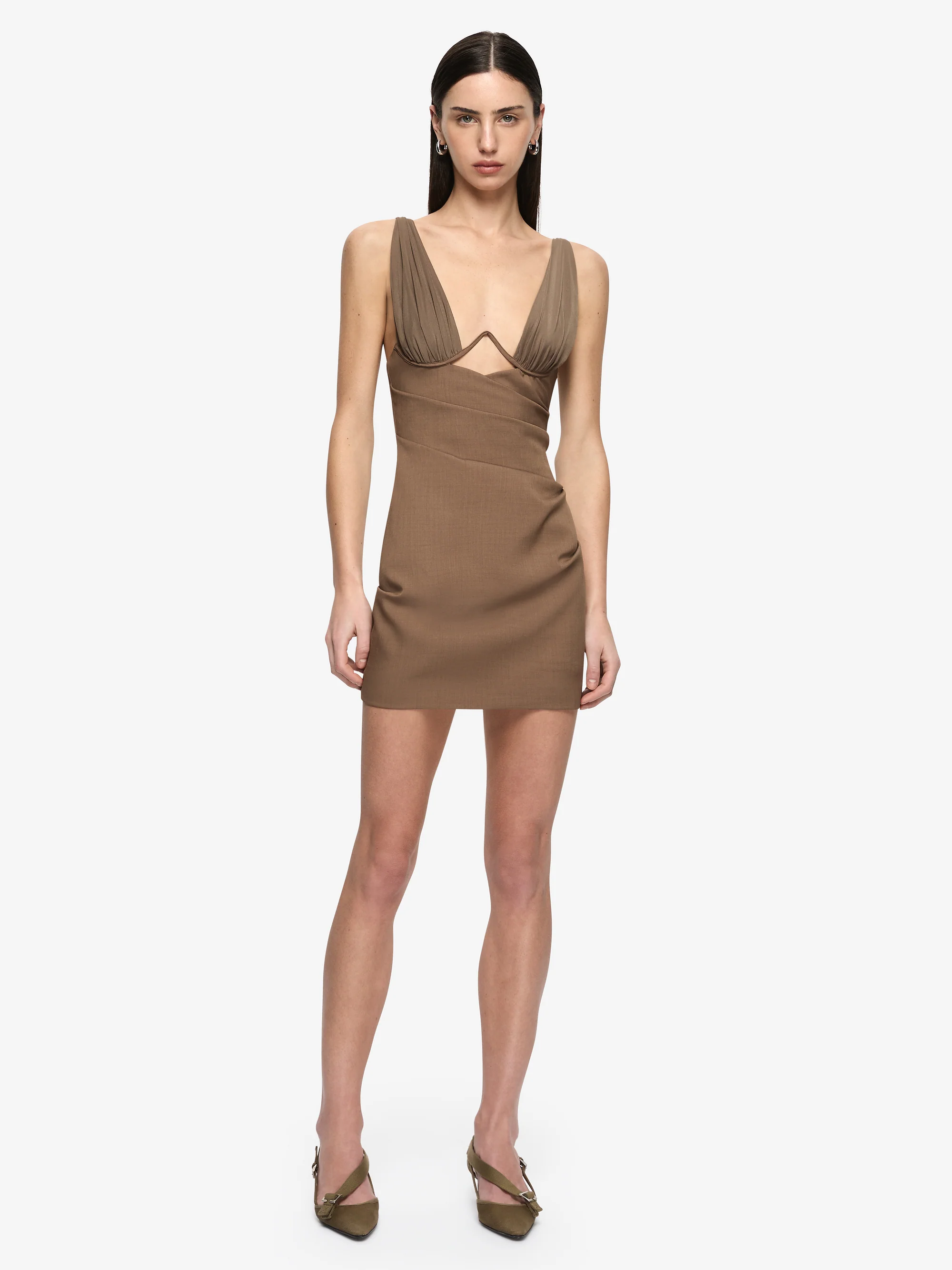 MIKA MINI DRESS - TAUPE - Image 5