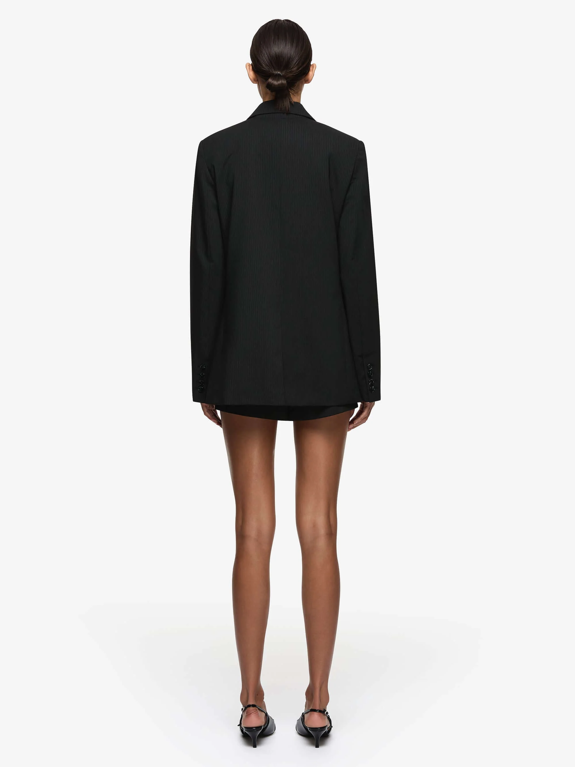 MARCELLI BLAZER - BLACK/WHITE PINSTRIPE - Image 5