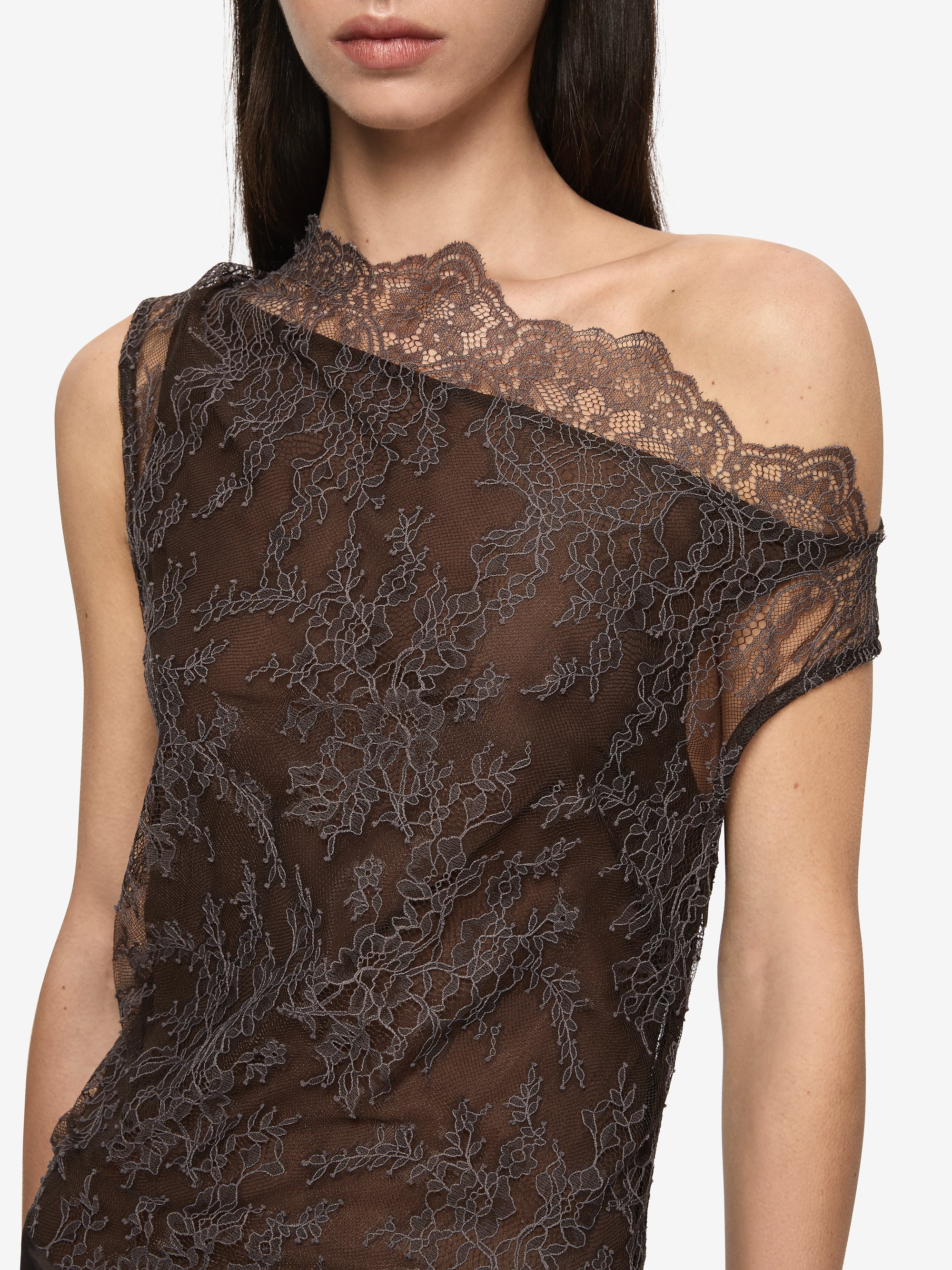 MARIKA ASYM DRESS - COFFEE - Image 3