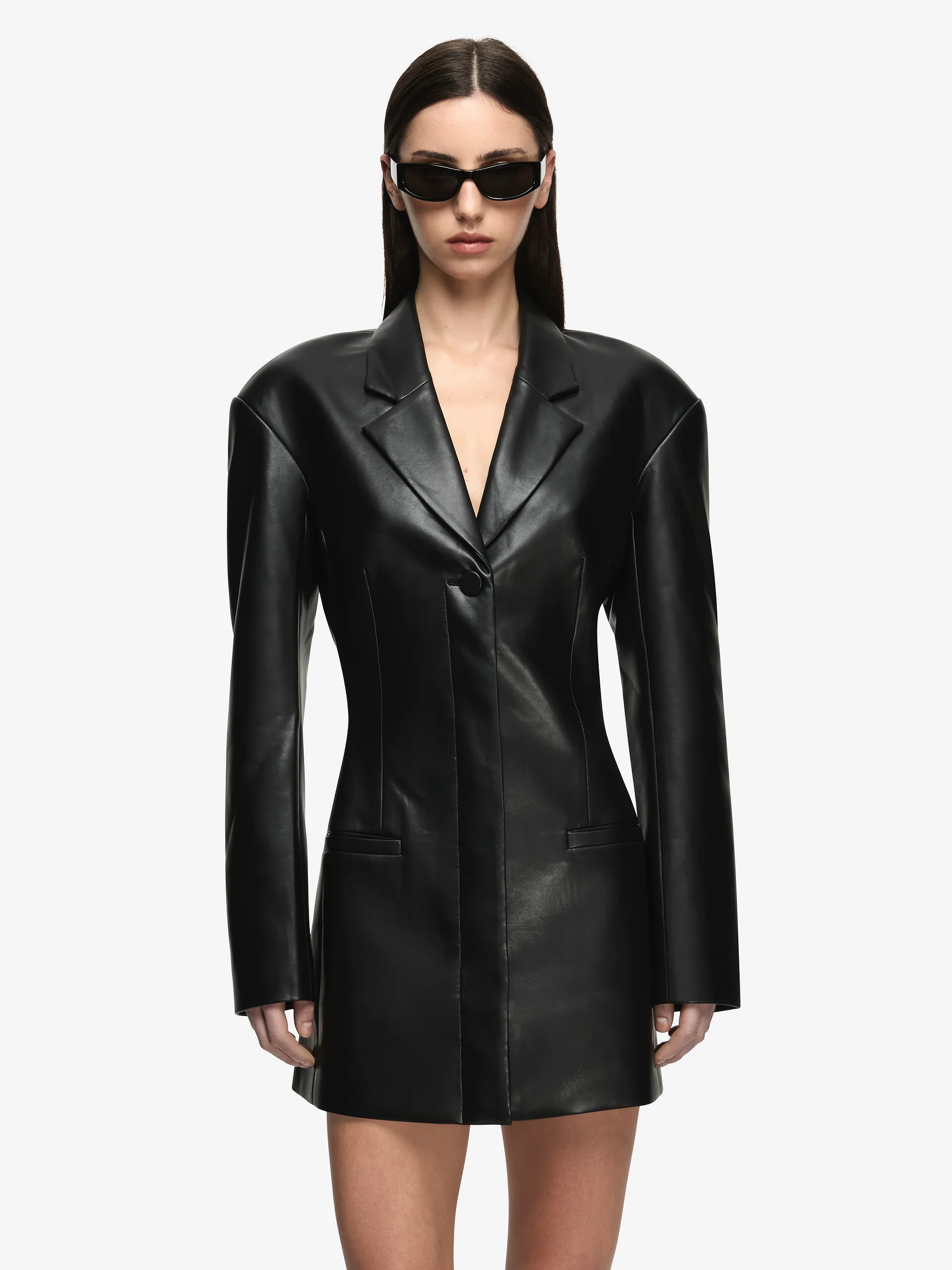 SAPHIRA BLAZER MINI DRESS - BLACK - Image 2