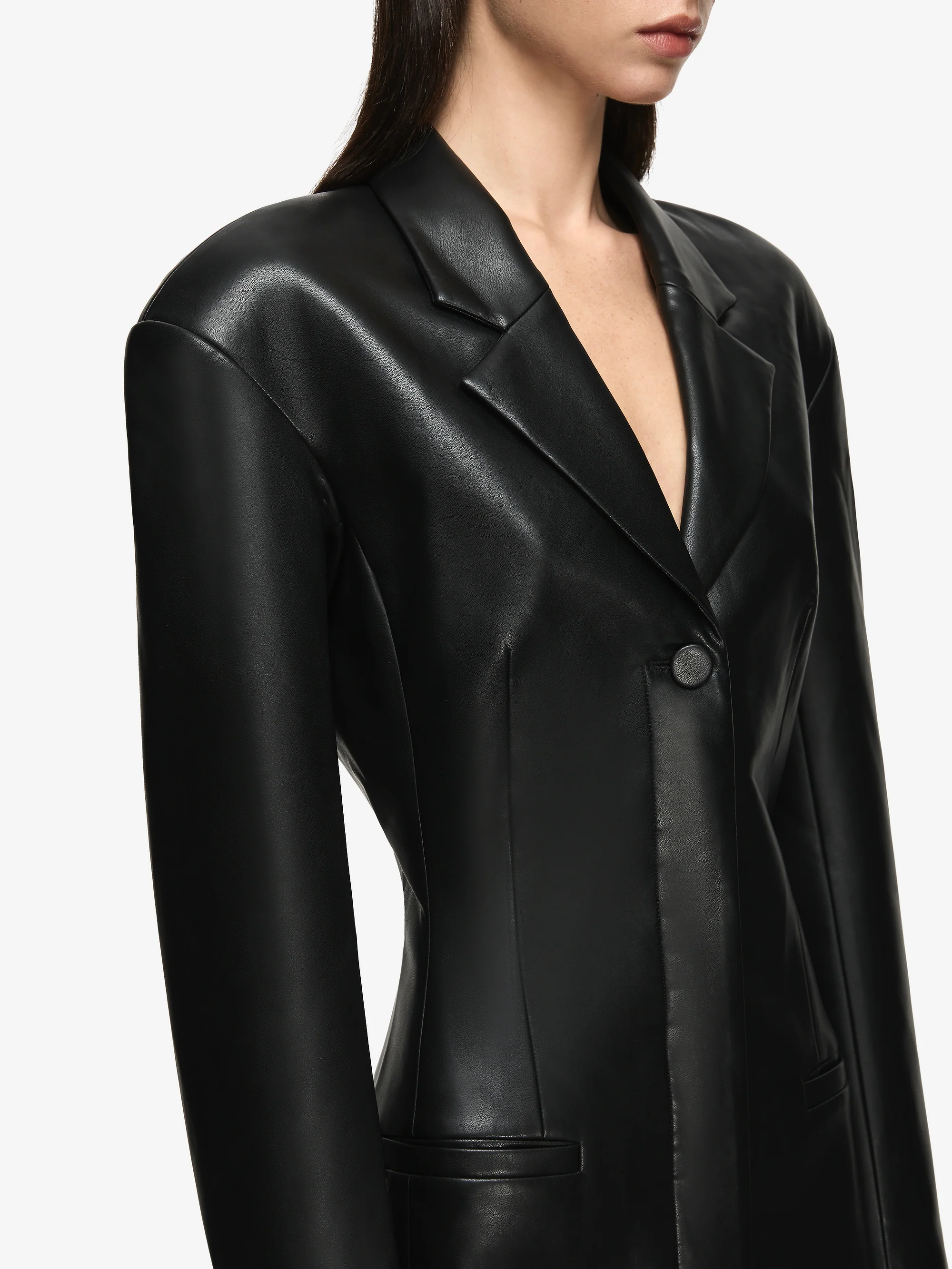 SAPHIRA BLAZER MINI DRESS - BLACK - Image 3