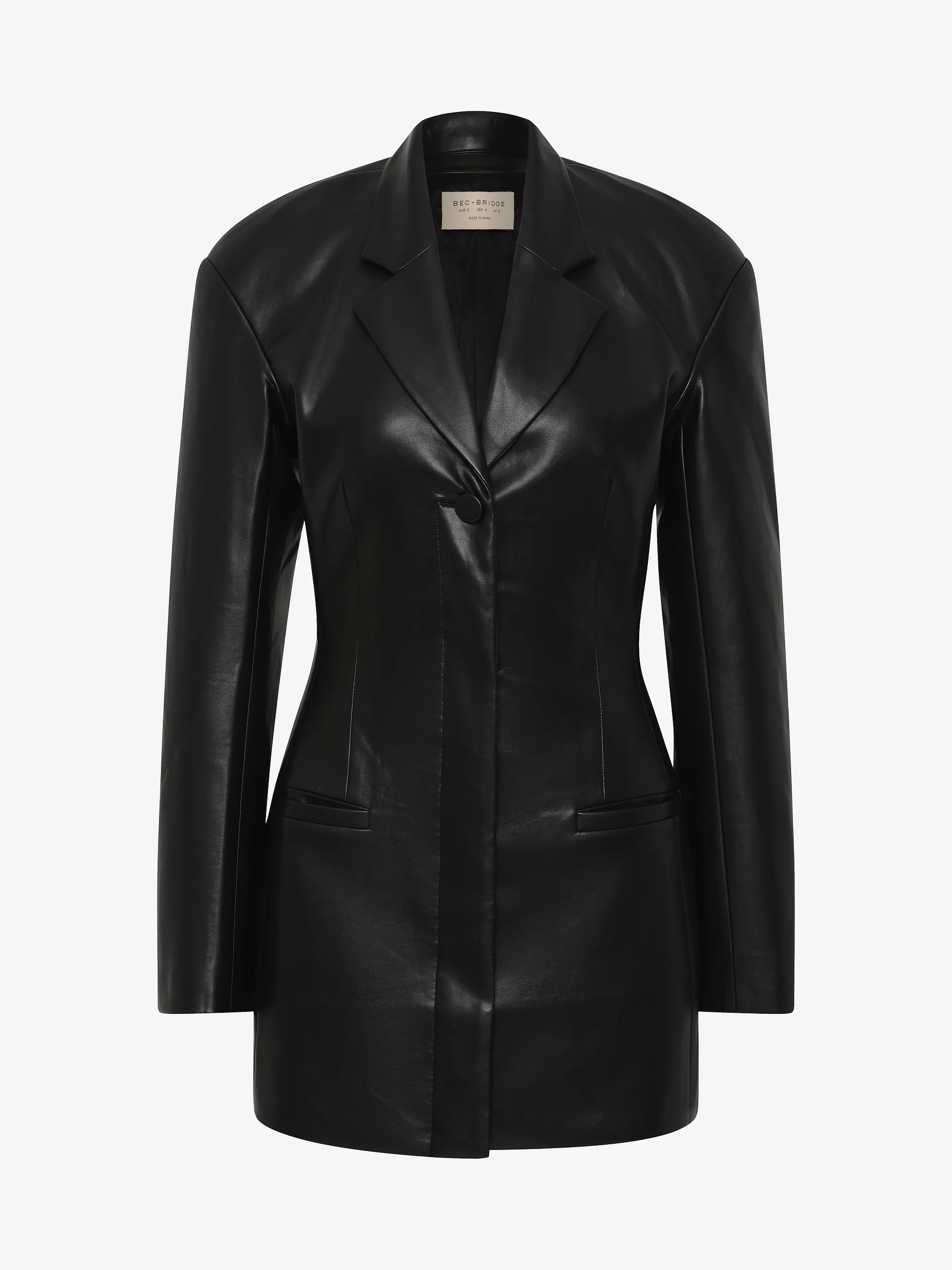 SAPHIRA BLAZER MINI DRESS - BLACK - Image 5