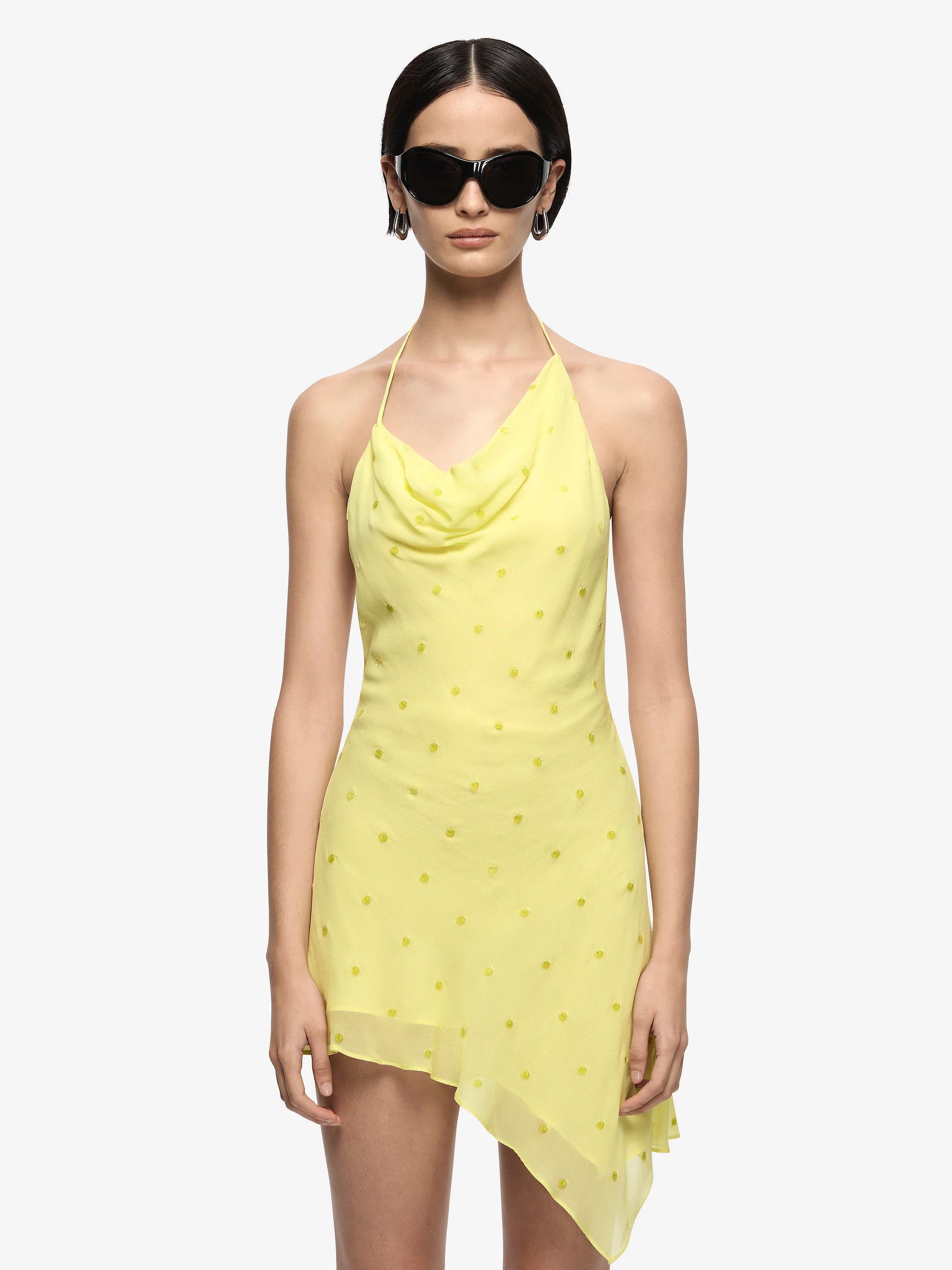 SOLACE HALTER MINI DRESS - CITRUS - Image 2