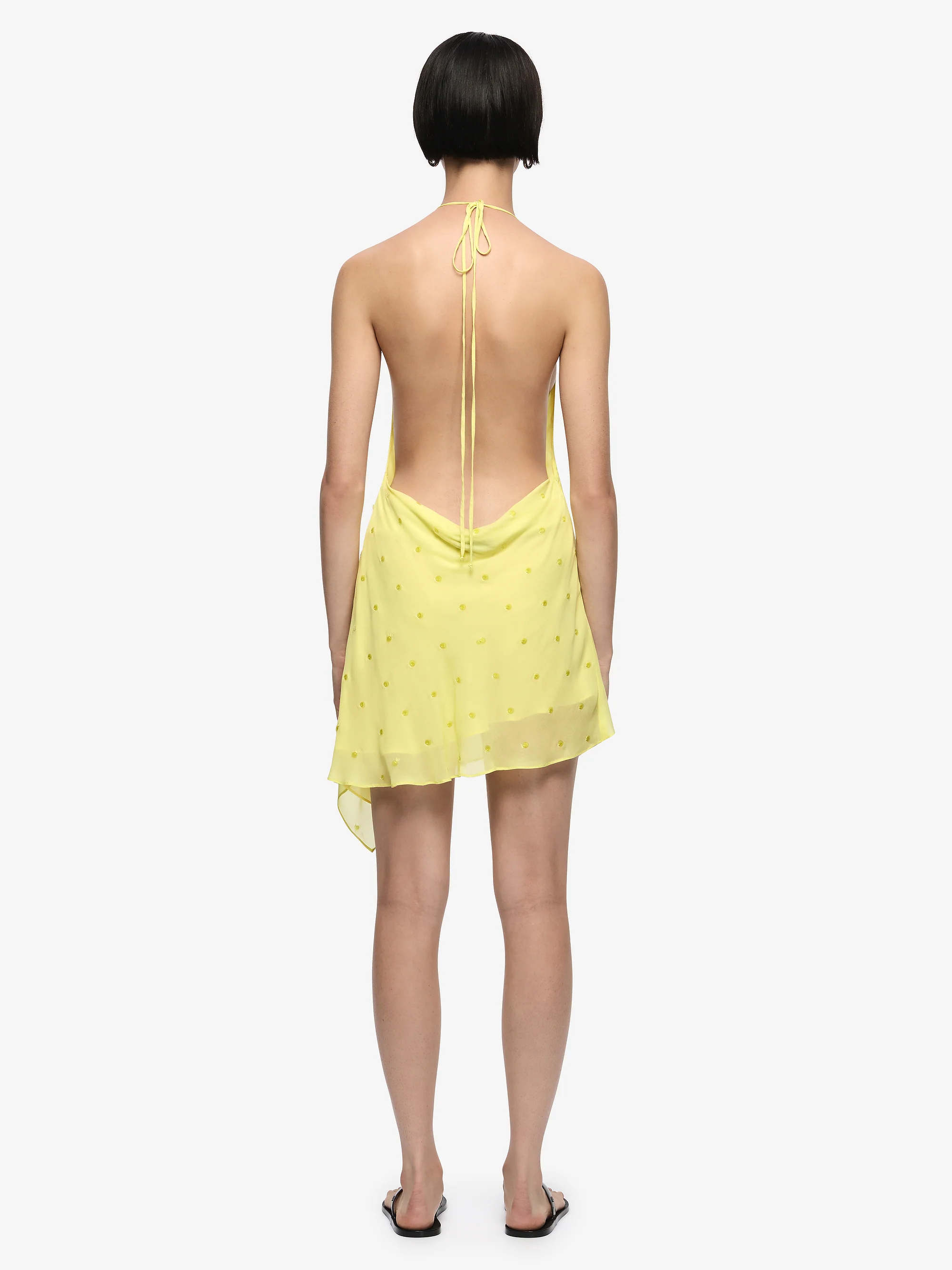 SOLACE HALTER MINI DRESS - CITRUS - Image 4