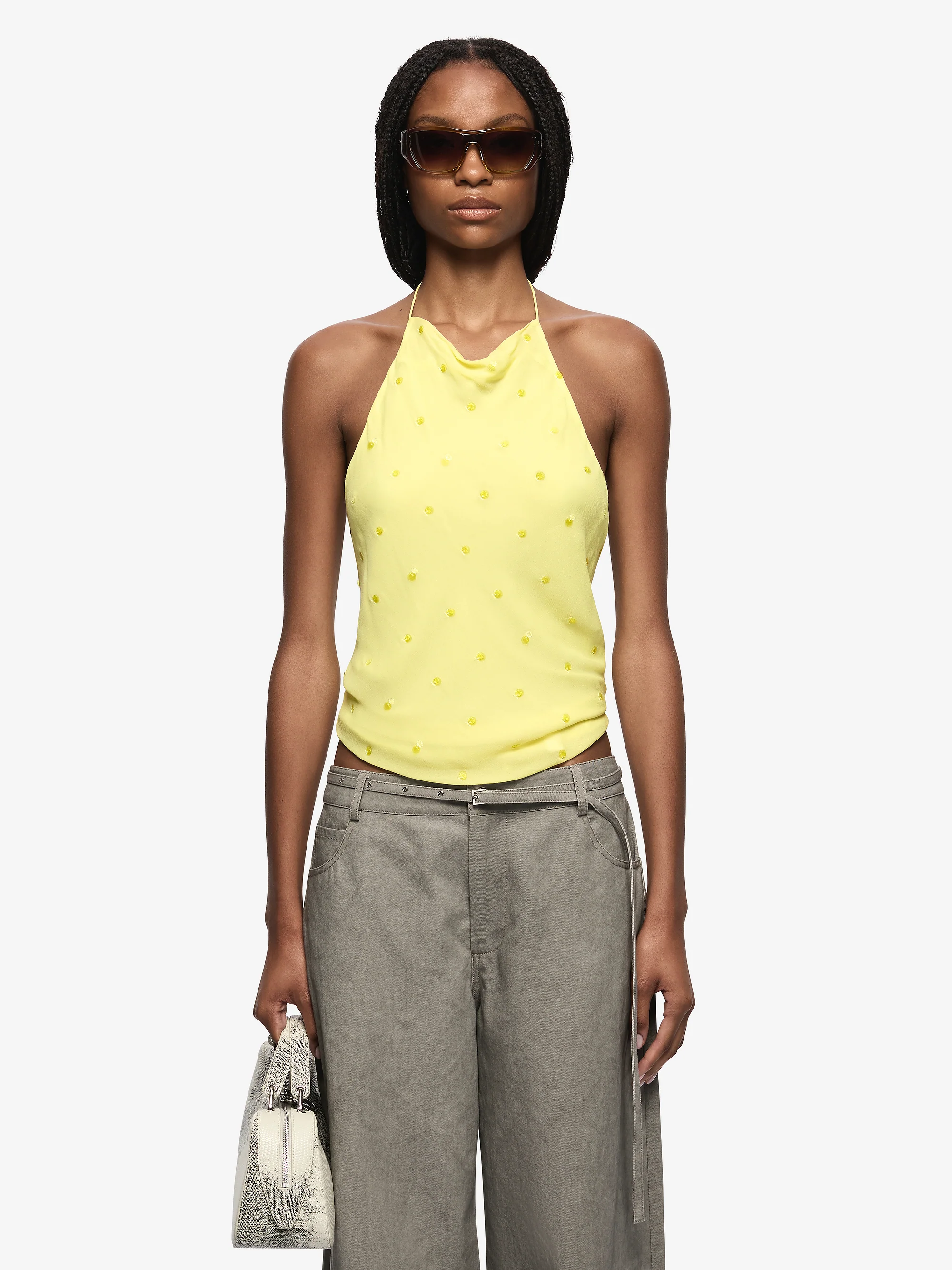SOLACE HALTER TOP - CITRUS