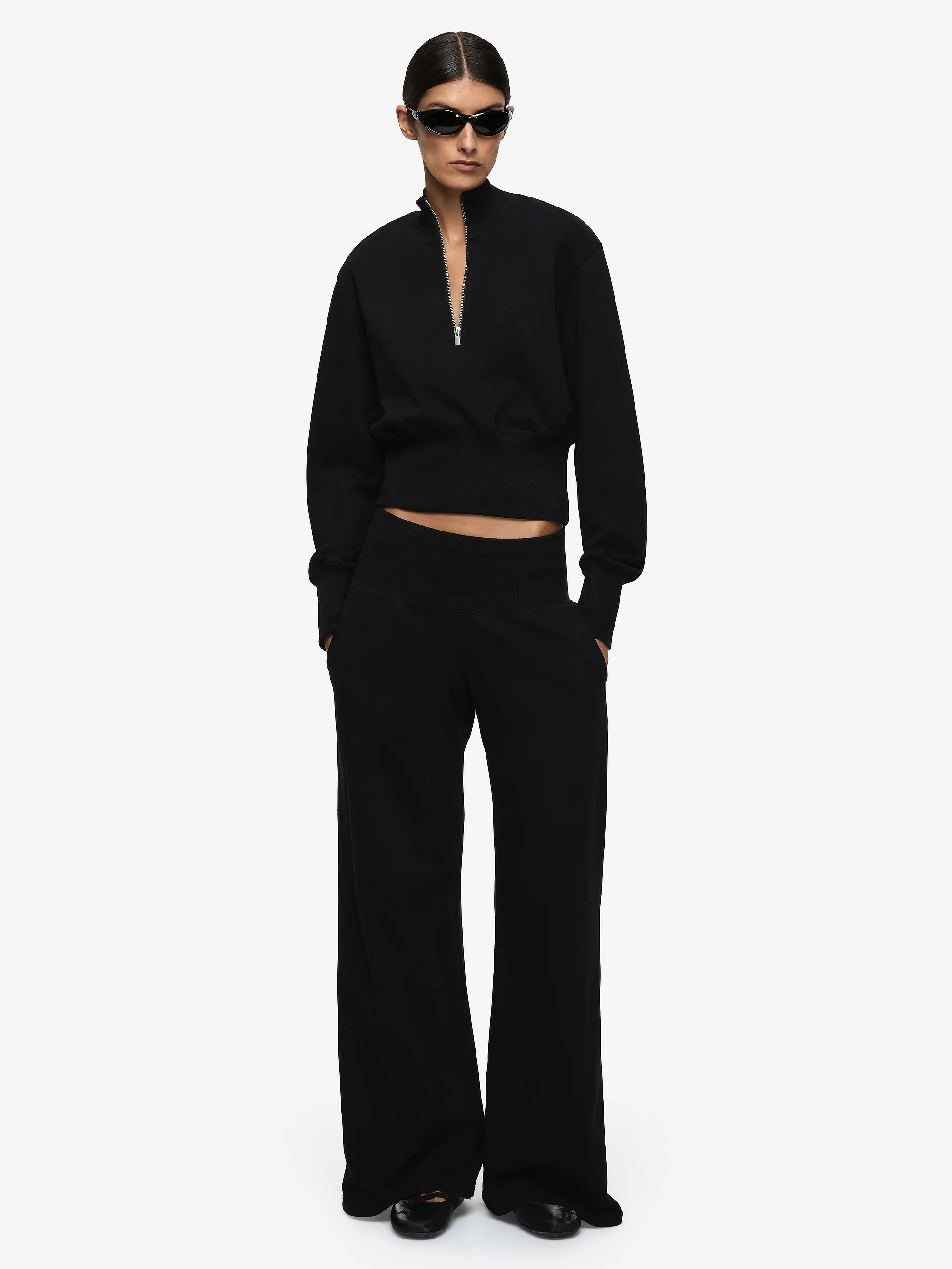 STEPH HALF ZIPPER JUMPER - BLACK - Image 2