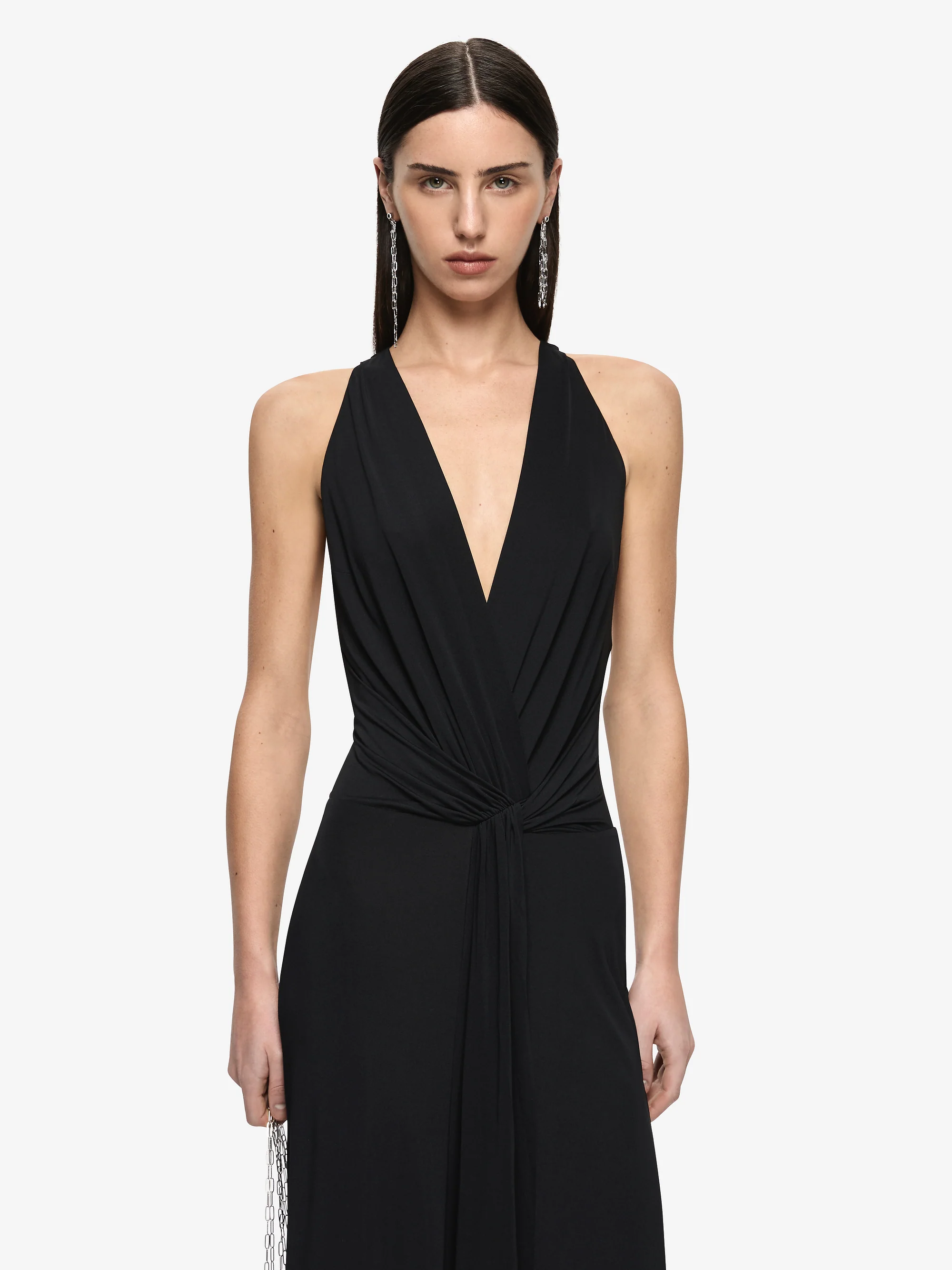 THALIA V MAXI DRESS - BLACK - Image 2