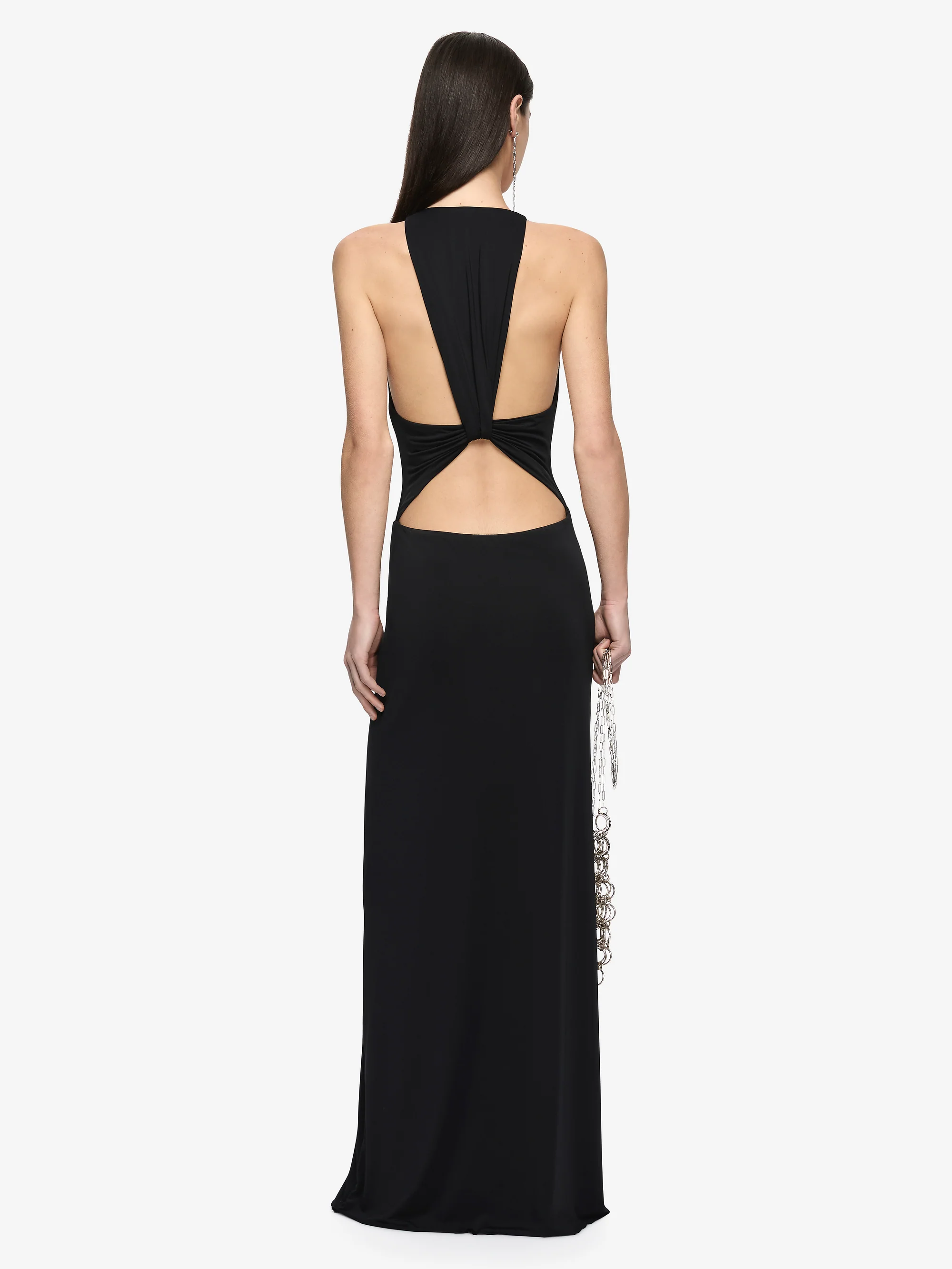 THALIA V MAXI DRESS - BLACK - Image 3