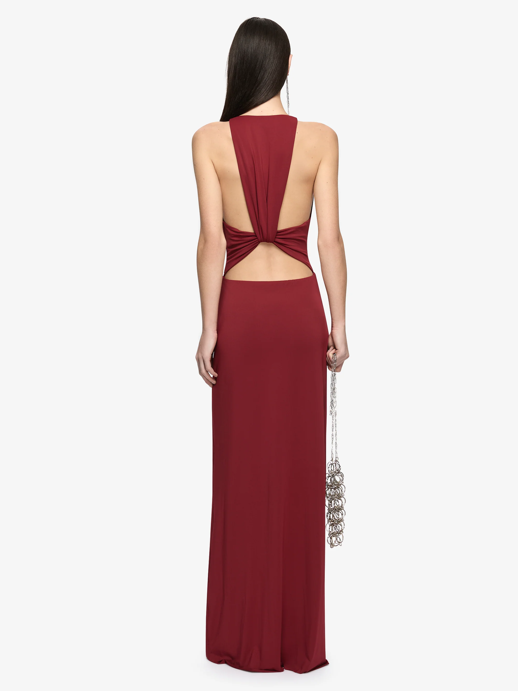 THALIA V MAXI DRESS - SYRAH - Image 3