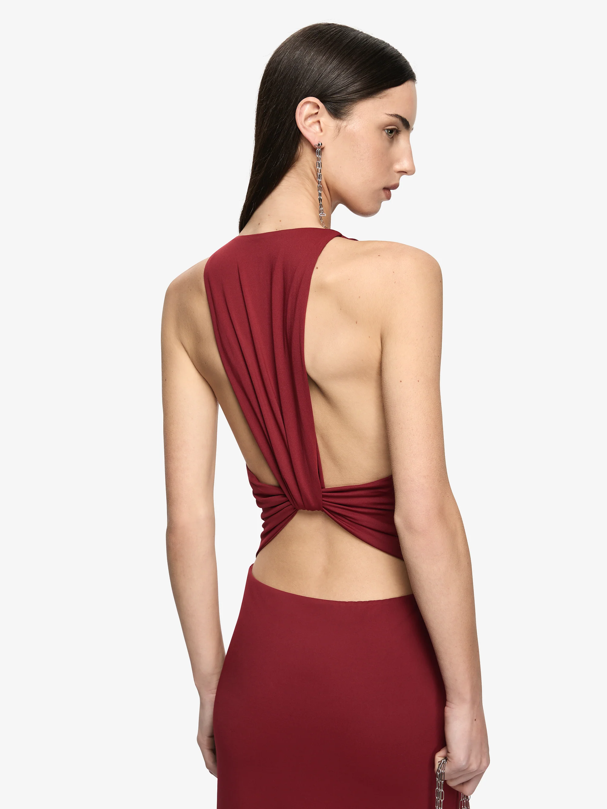 THALIA V MAXI DRESS - SYRAH - Image 5