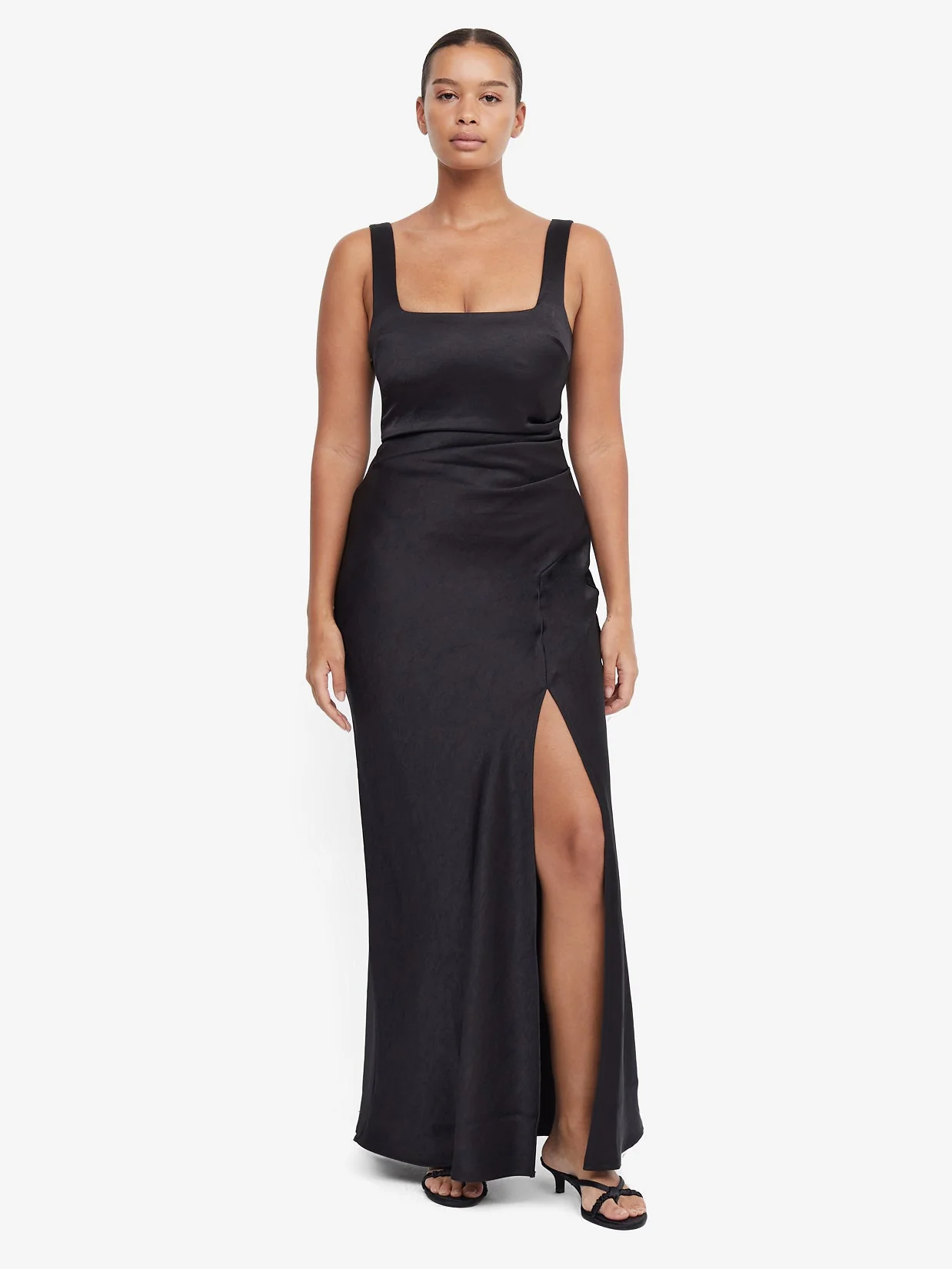 DREAMER SQUARE NECK DRESS - BLACK - Image 3