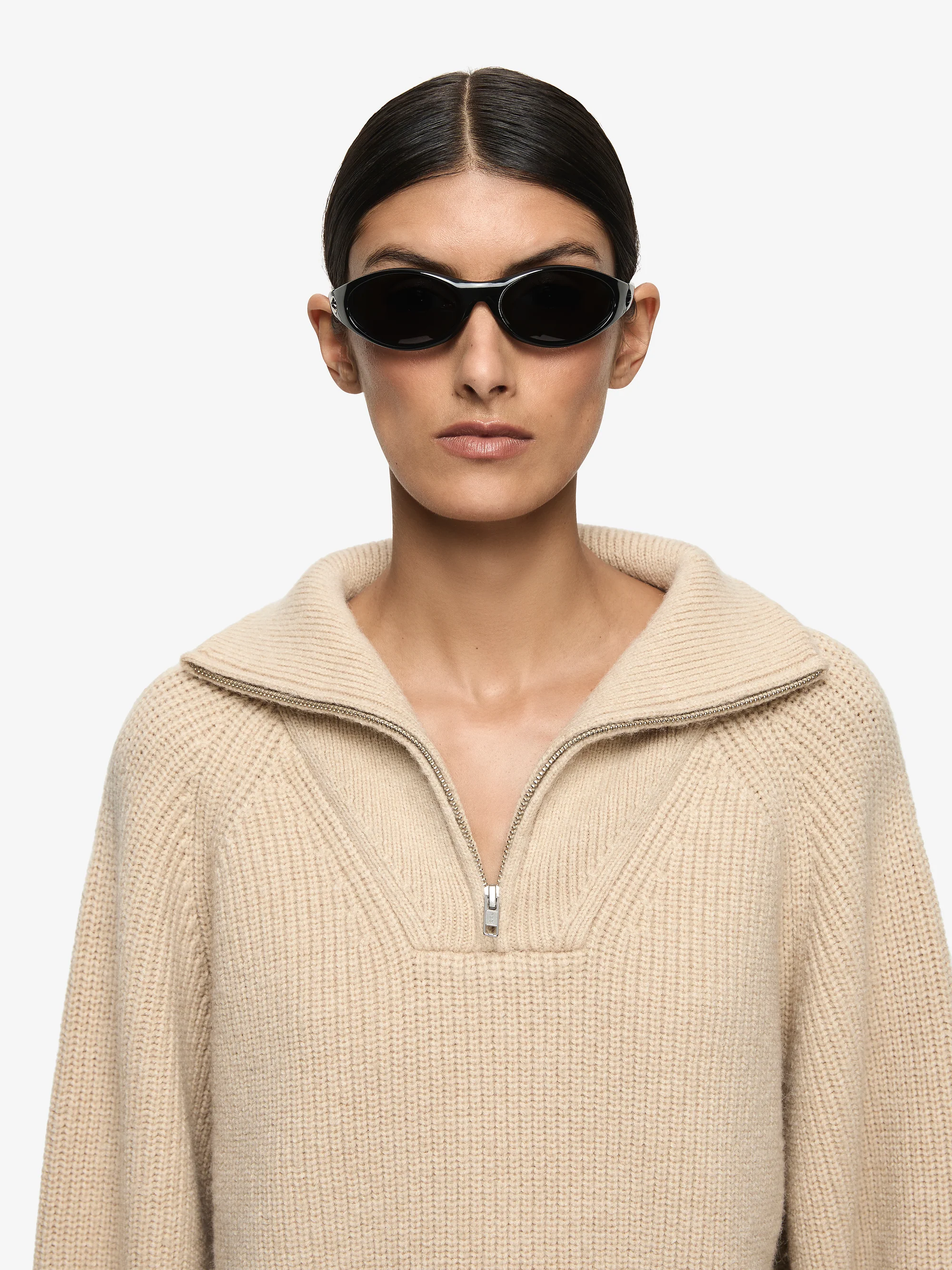 TORIE CROPPED JUMPER - SAND - Image 3