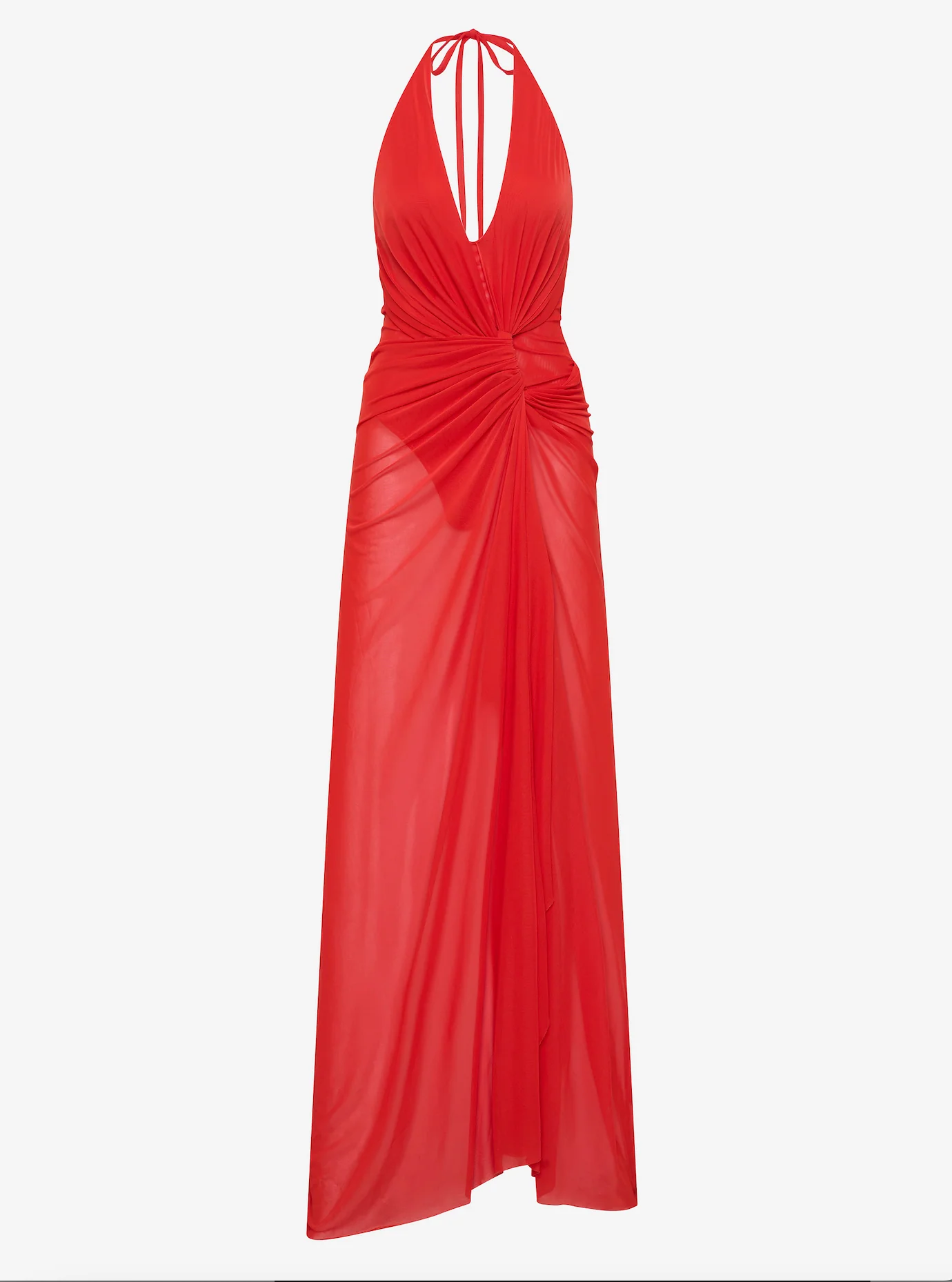 XANTHI V NECK MAXI DRESS - FLAME - Image 5